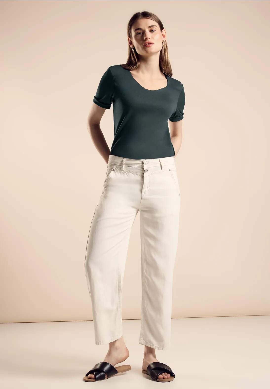 Street One T-Shirt in Unifarbe - Style PALMIRA