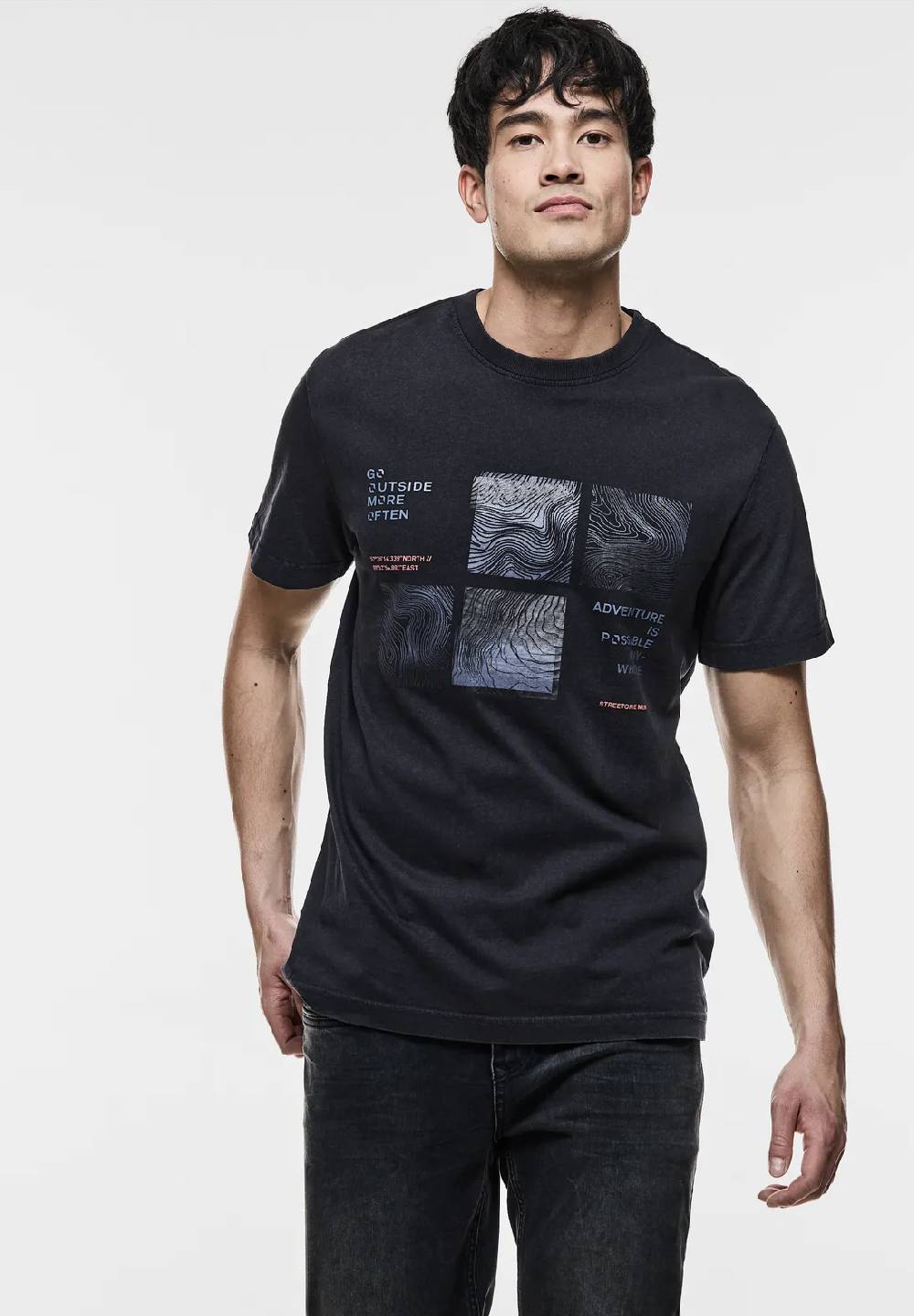 Street One T-Shirt in washed Optik