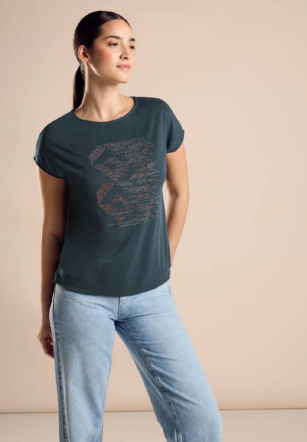 Street One T-Shirt mit Artwork Print