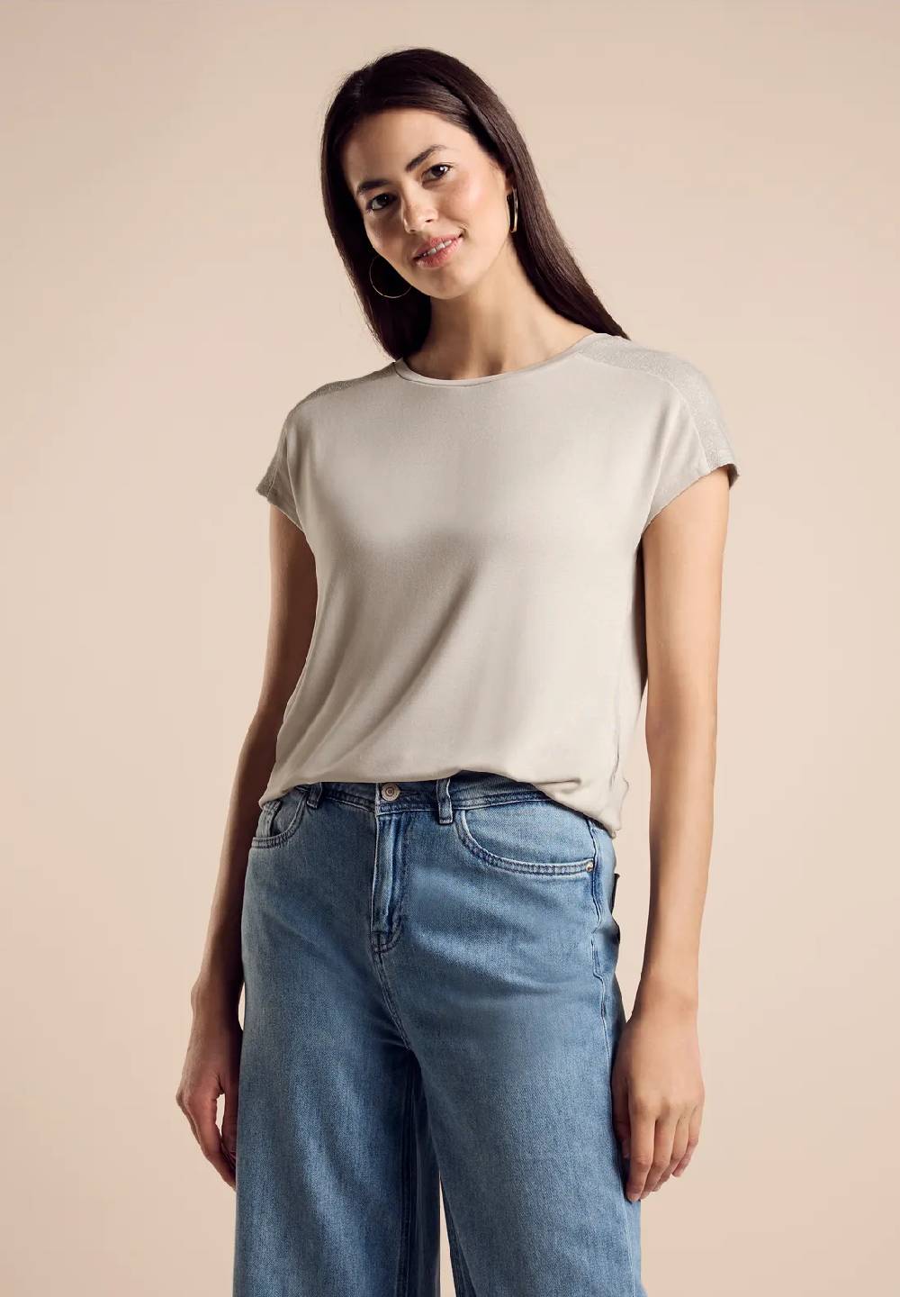 Street One T-Shirt mit Glanz-Detail