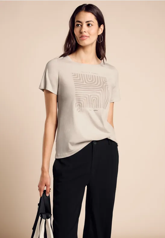 Street One T-Shirt Mit Glitter-Motiv