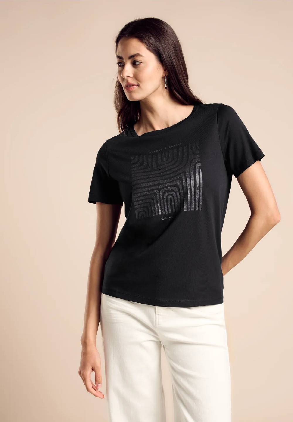 Street One T-Shirt mit Glitter-Motiv