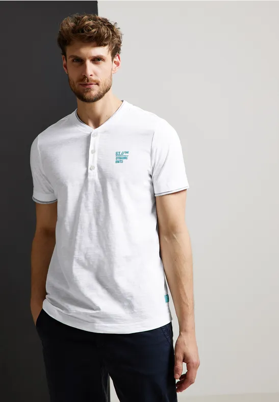 Street One T-Shirt Mit Henleyausschnitt