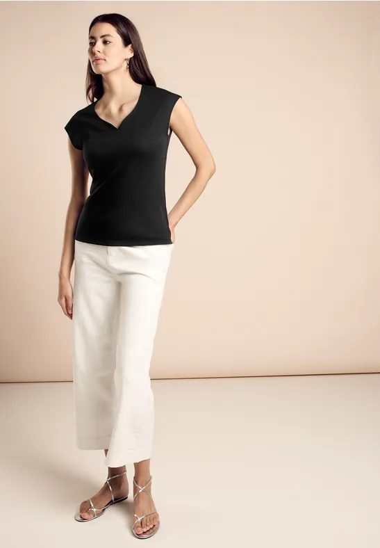 Street One T-Shirt Mit Herzausschnitt