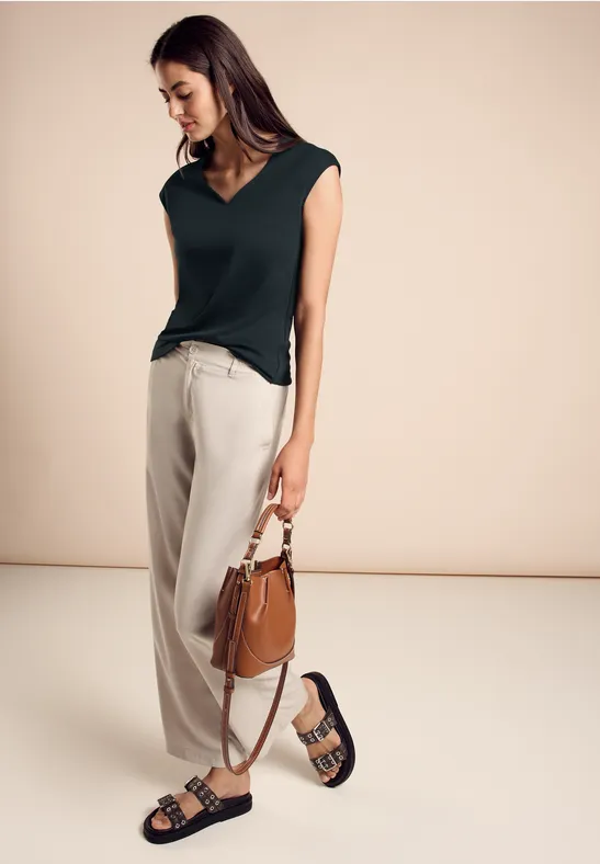 Street One T-Shirt Mit Herzausschnitt