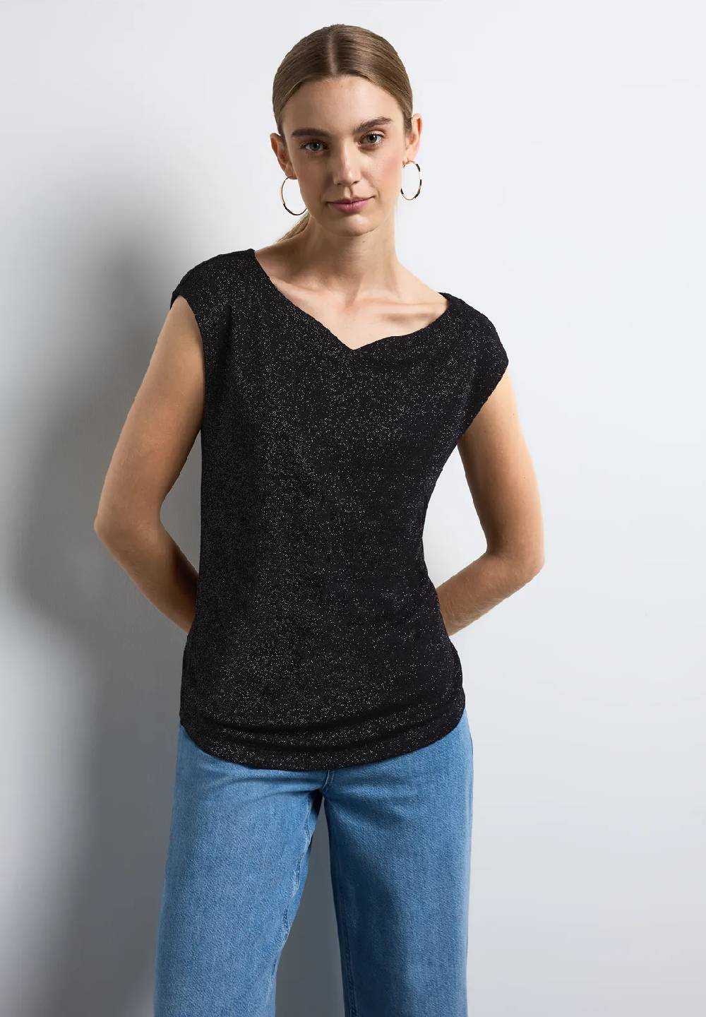 Street One T-Shirt mit Herzausschnitt