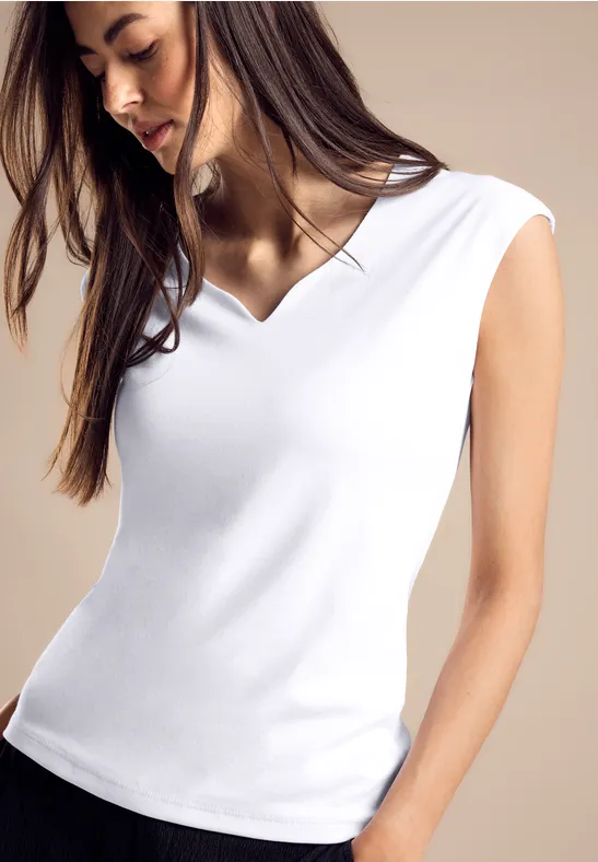 Street One T-Shirt Mit Herzausschnitt - Style ADA