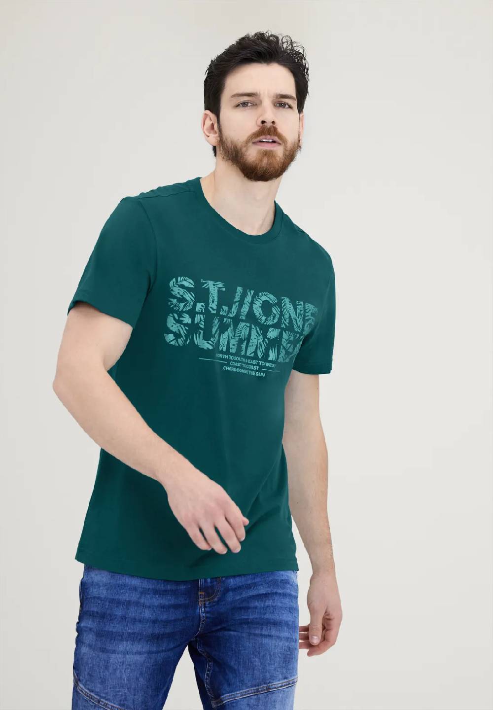 Street One T-Shirt mit Metallic Print