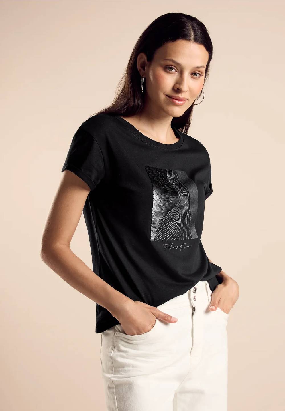 Street One T-Shirt mit Pailetten