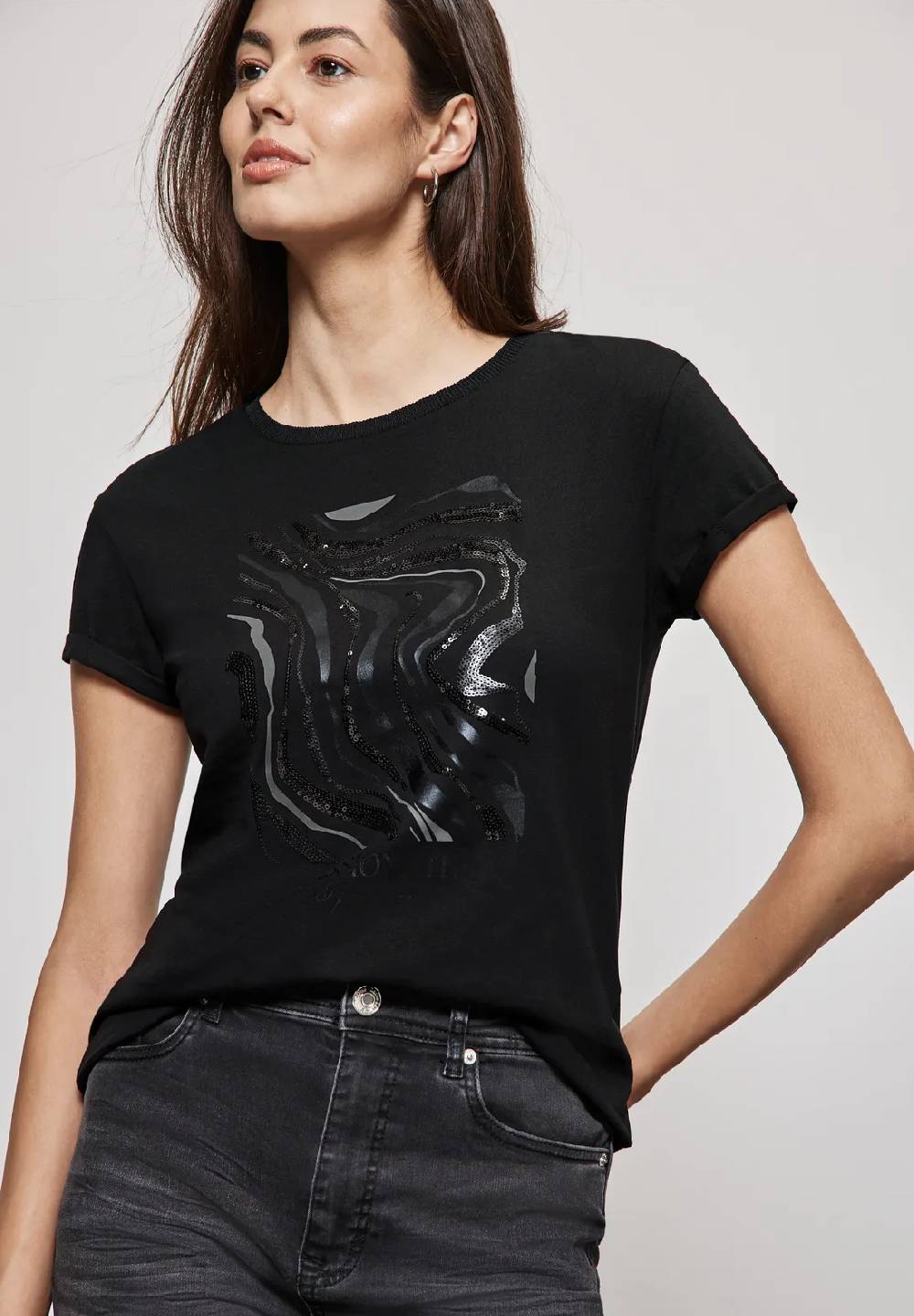 Street One T-Shirt mit Pailetten
