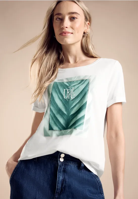 Street One T-Shirt Mit Palmenprint