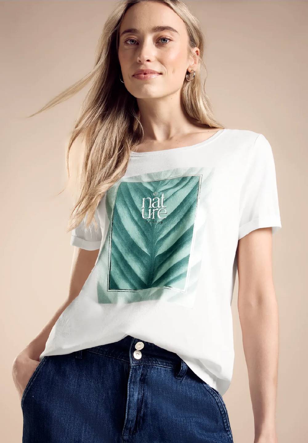 Street One T-Shirt mit Palmenprint