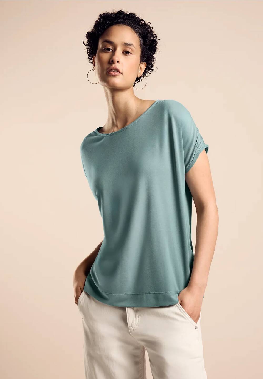 Street One T-Shirt mit Raffung