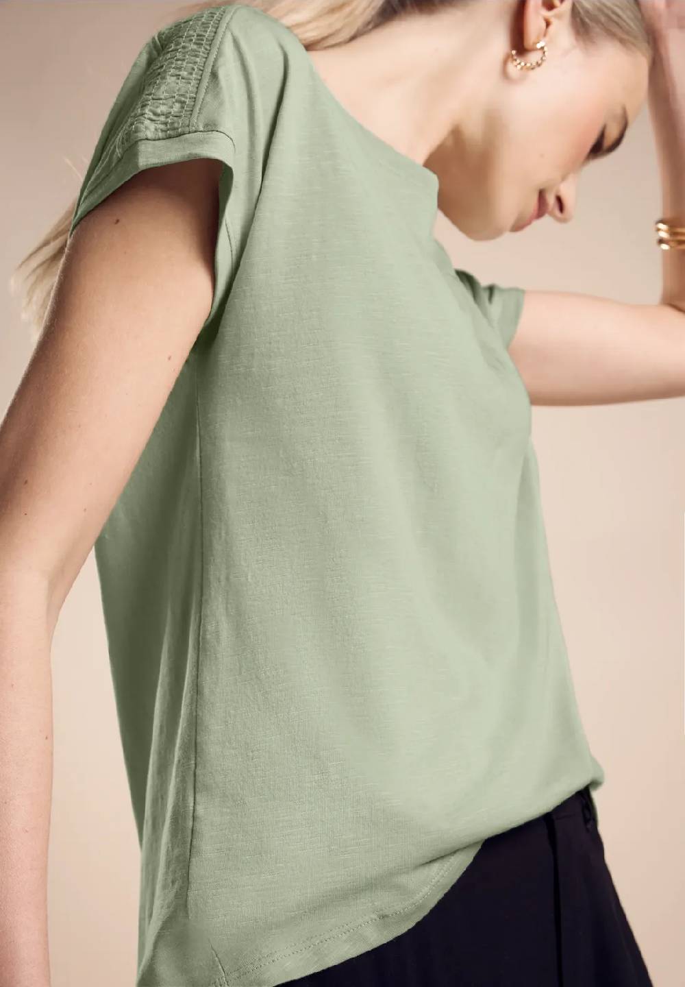 Street One T-Shirt mit Raffung