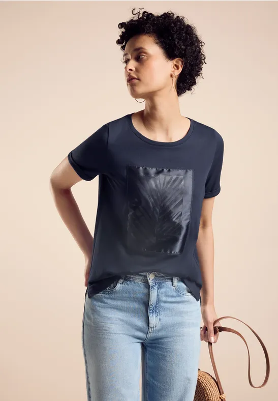 Street One T-Shirt Mit Schimmer Print