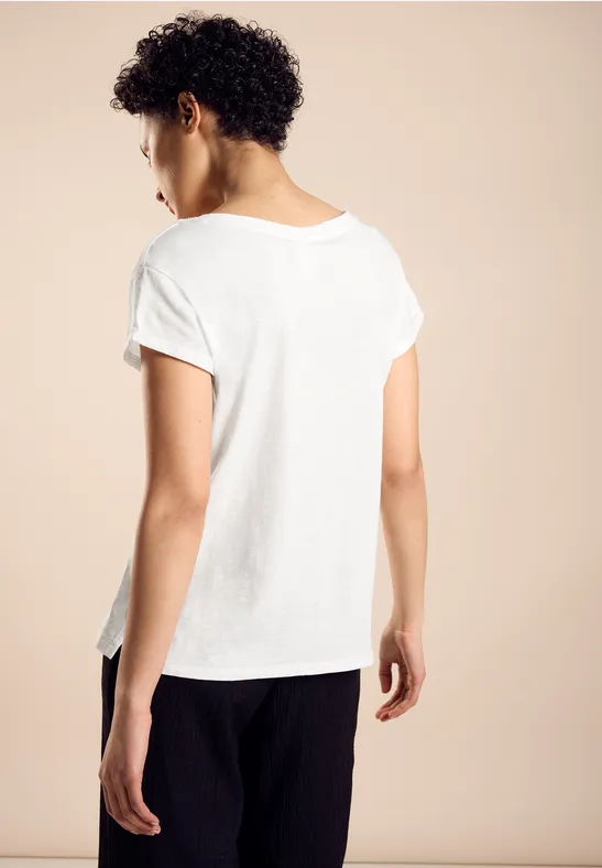 Street One T-Shirt Mit Schimmer Print