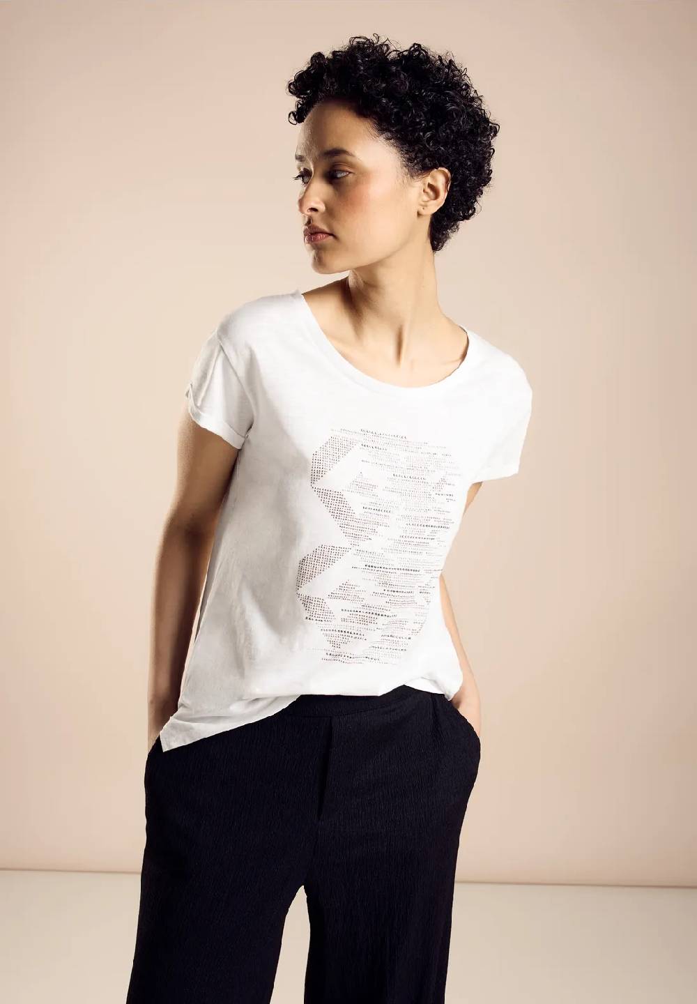 Street One T-Shirt mit Schimmer Print