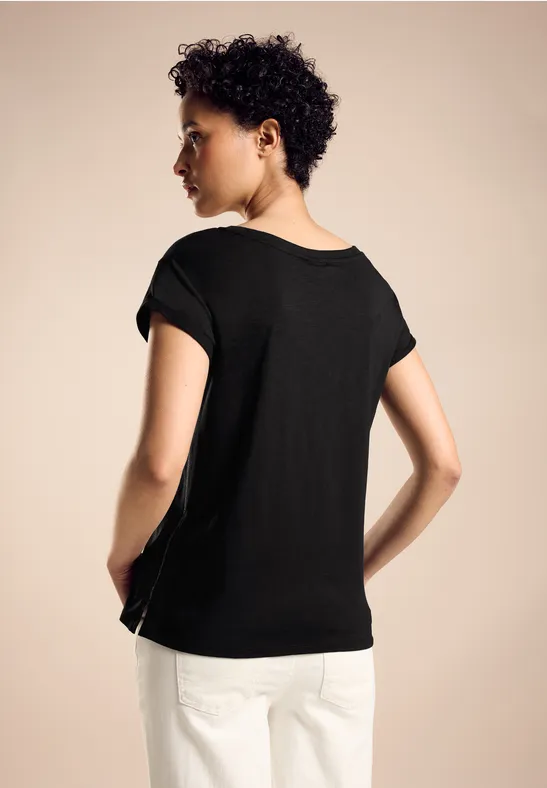 Street One T-Shirt Mit Schimmer Print