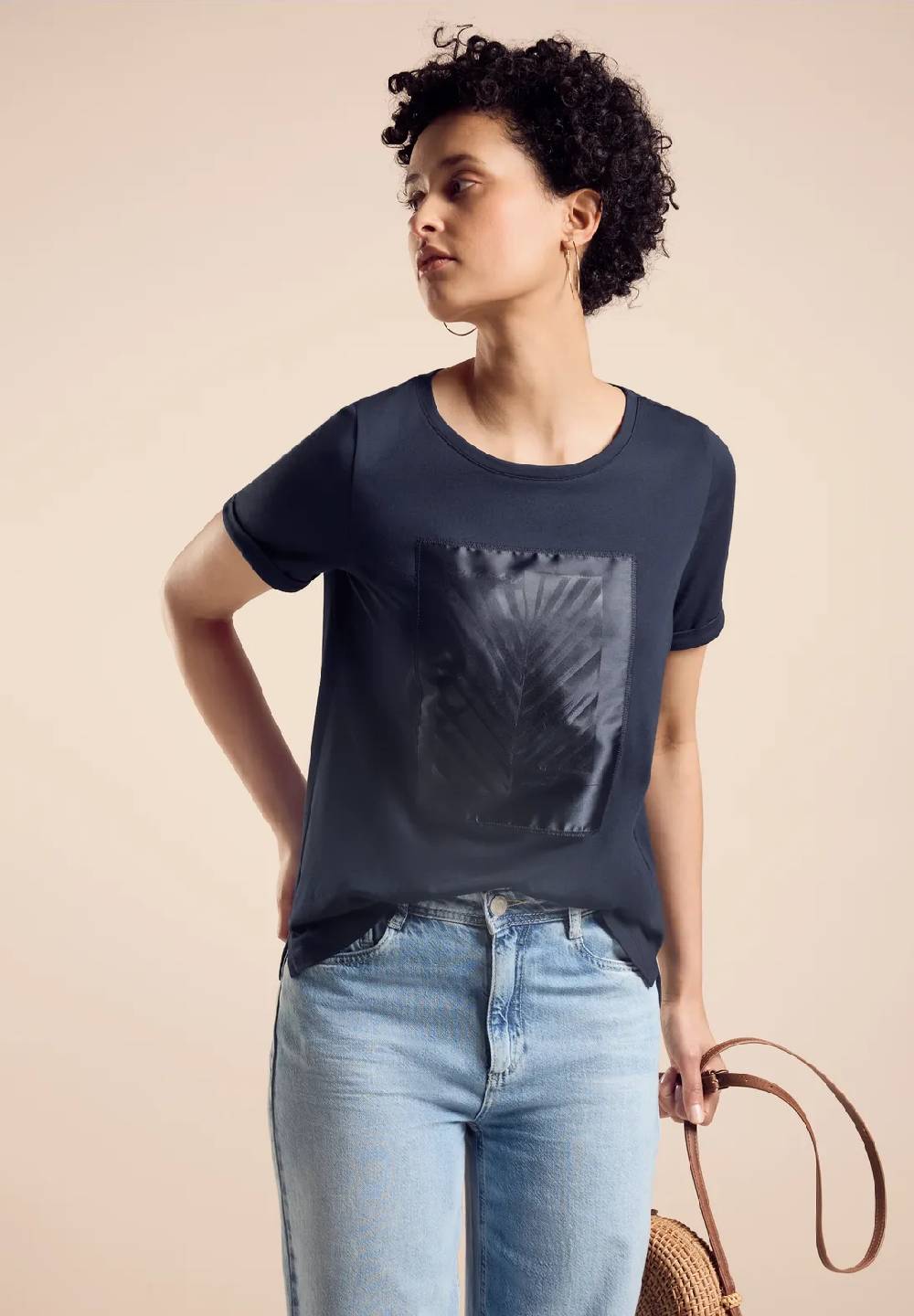 Street One T-Shirt mit Schimmer Print