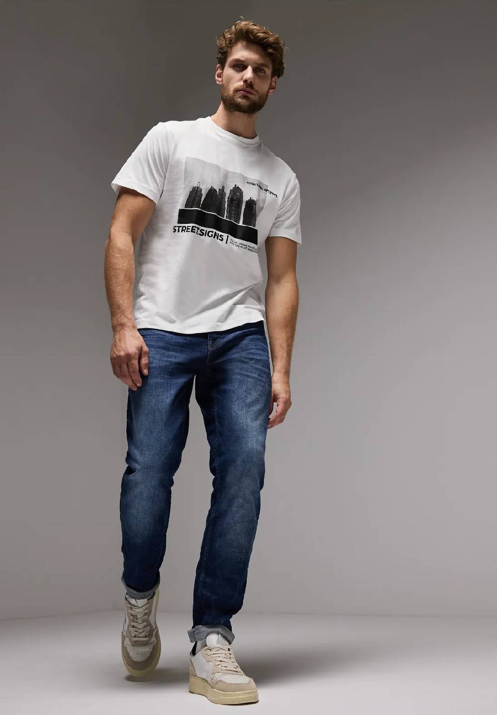 Street One T-Shirt mit Skyline-Print