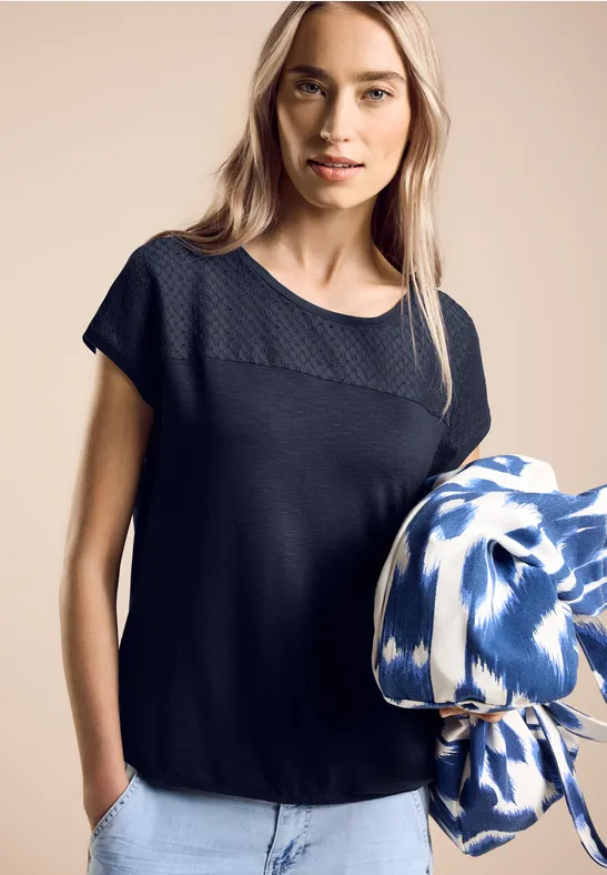 Street One T-Shirt Mit Spitze - Style VIANNA