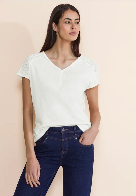 Street One T-Shirt Mit Spitzendetail