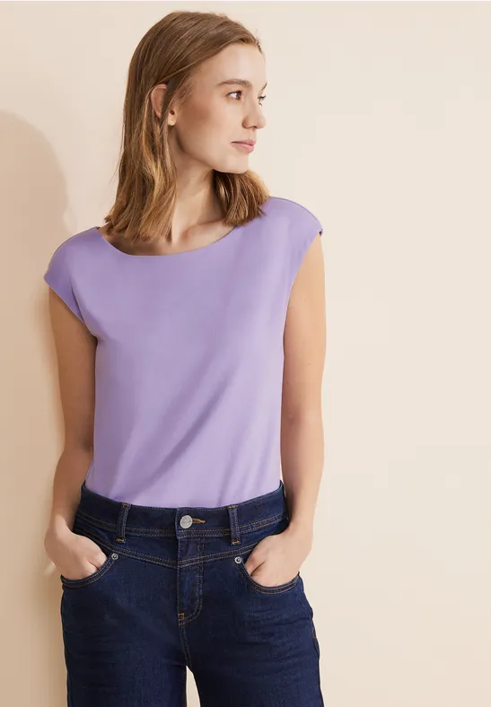 Street One T-Shirt Mit U-Boot Kragen - Style ADA