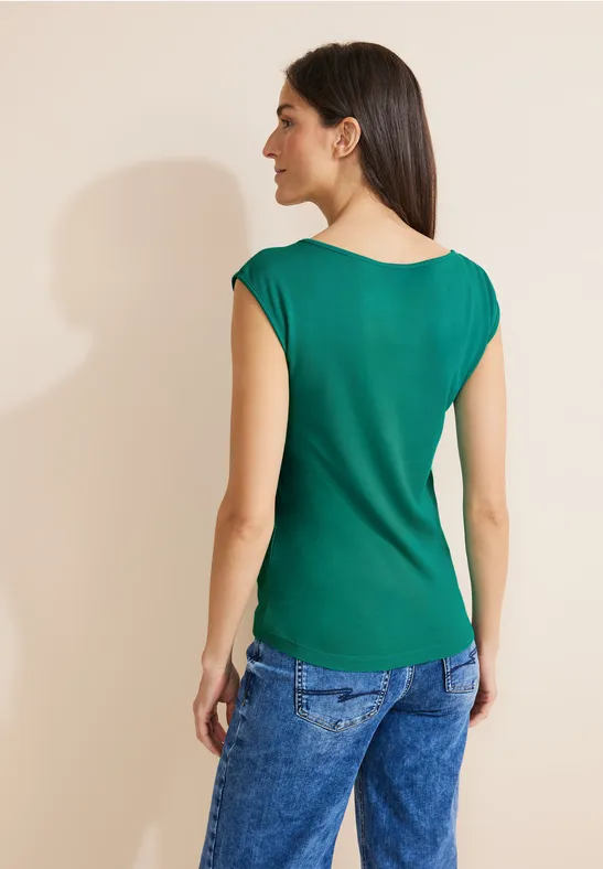 Street One T-Shirt Mit U-Boot Kragen - Style ADA