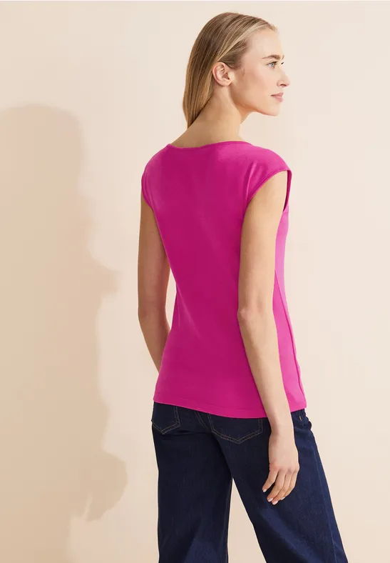 Street One T-Shirt Mit U-Boot Kragen - Style ADA