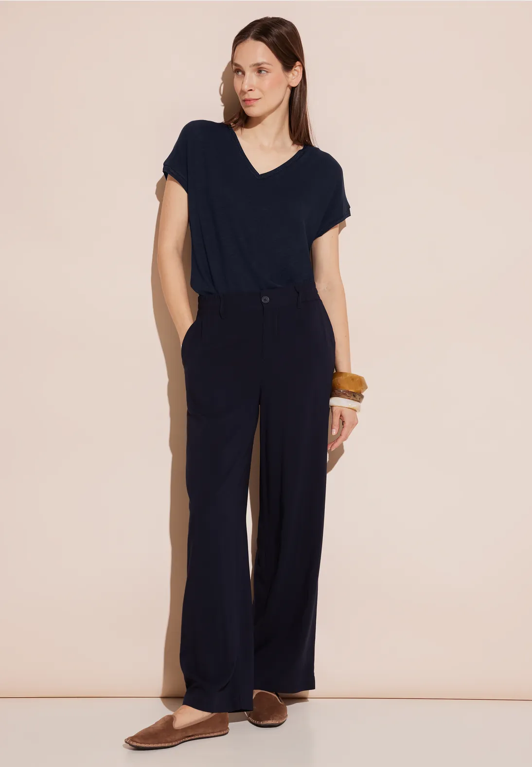 Street One T-Shirt mit V-Neck