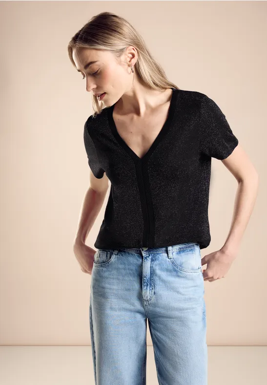 Street One T-Shirt Mit V-Neck