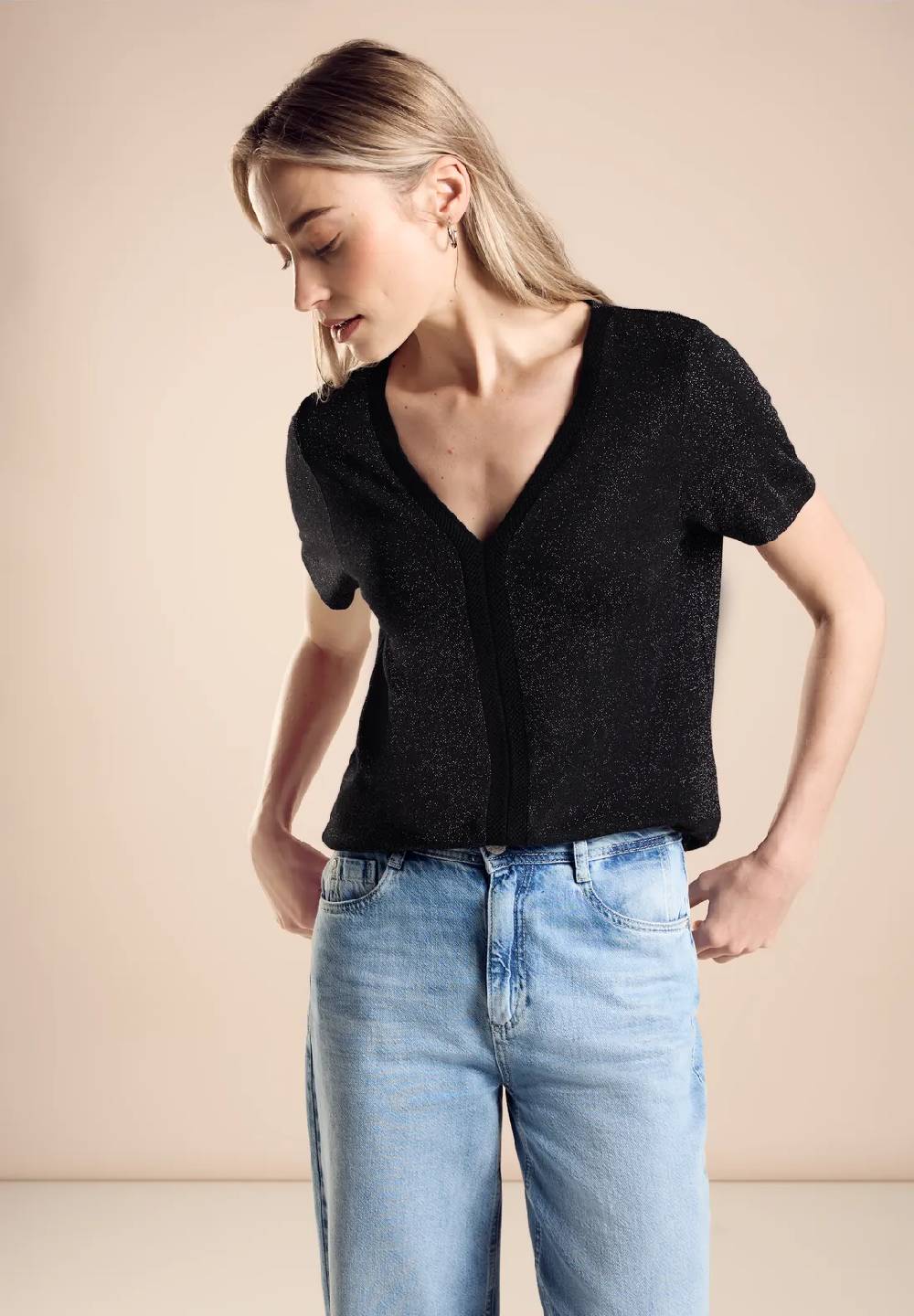 Street One T-Shirt mit V-Neck