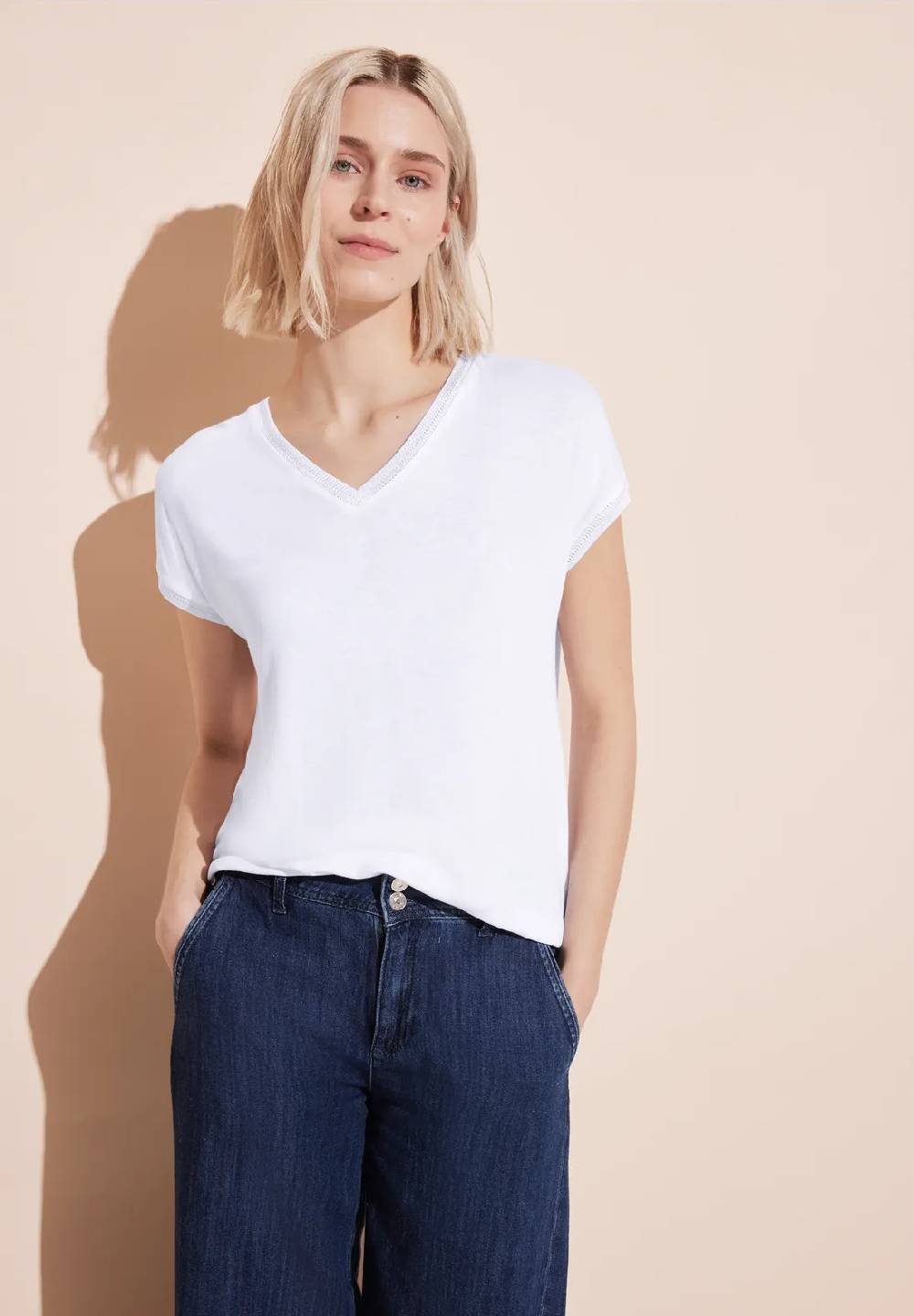 Street One T-Shirt mit V-Neck