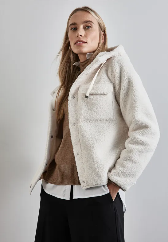 Street One Teddy-Jacke Mit Kapuze