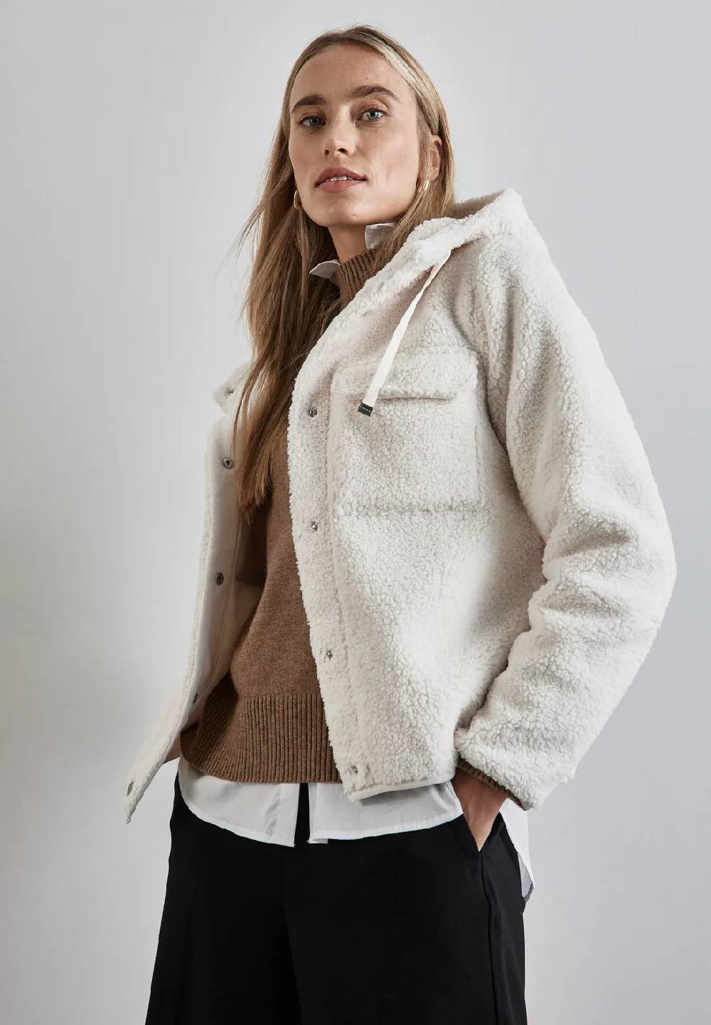 Street One Teddy-Jacke mit Kapuze