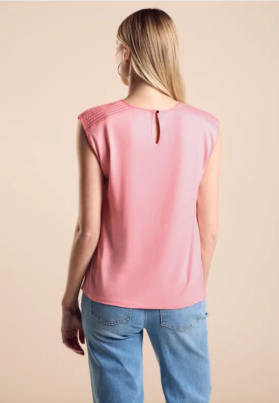Street One Top Mit Häkelkante