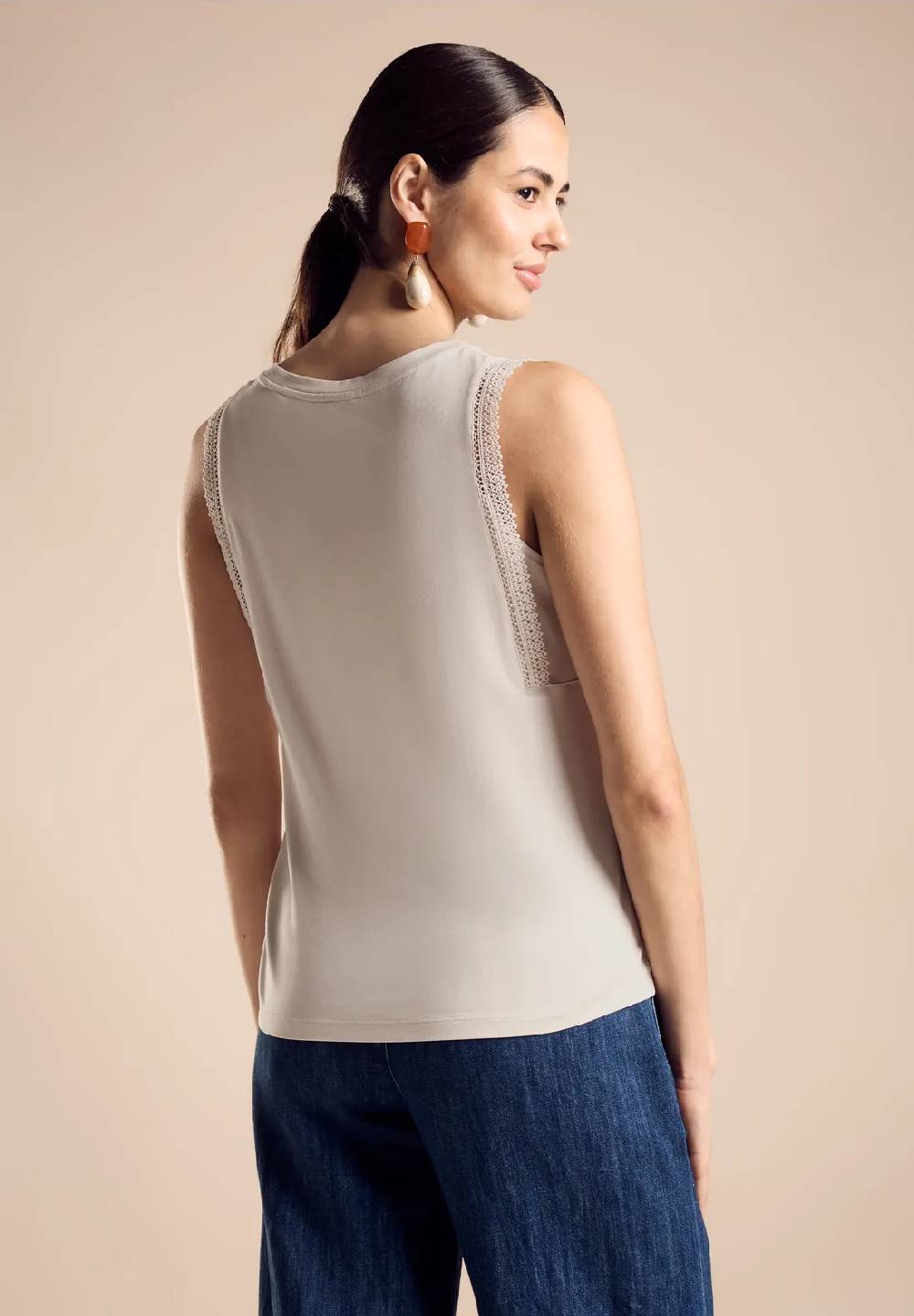 Street One Top Mit Häkelkante