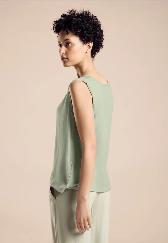 Street One Top Mit Häkelkante