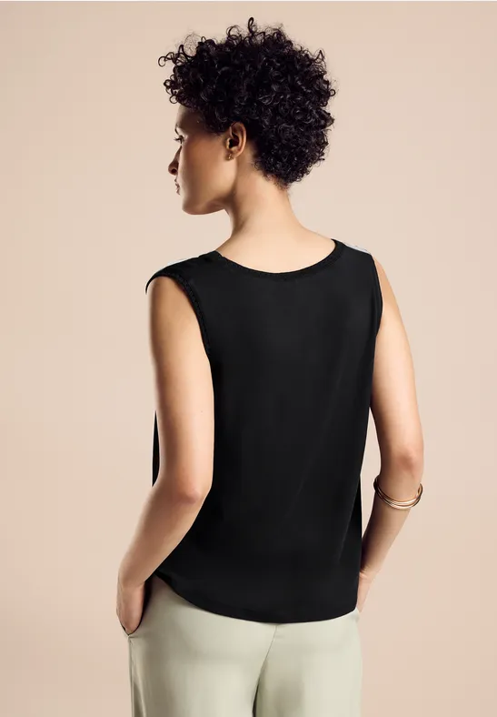 Street One Top Mit Häkelkante