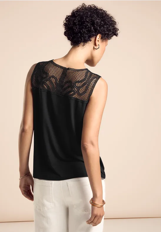 Street One Top Mit Häkelspitze