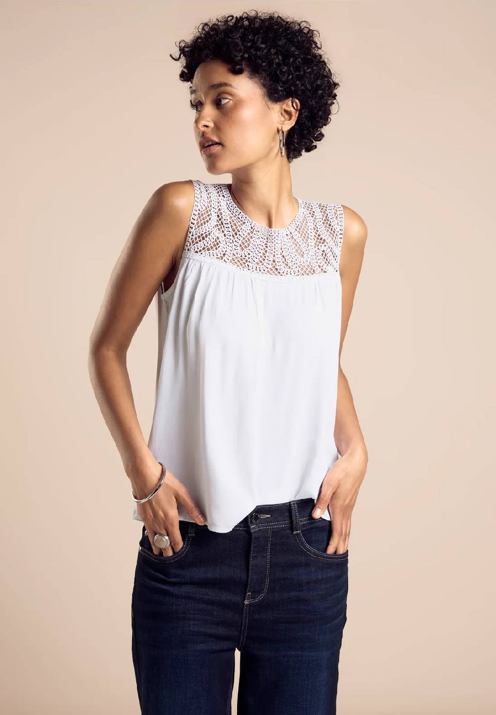 Street One Top mit Häkelspitze