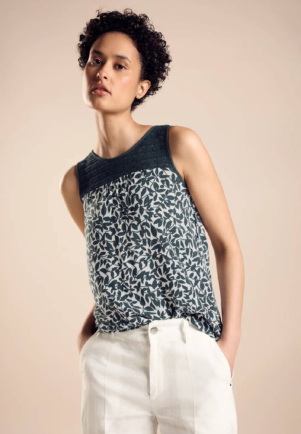 Street One Top mit Häkelstruktur