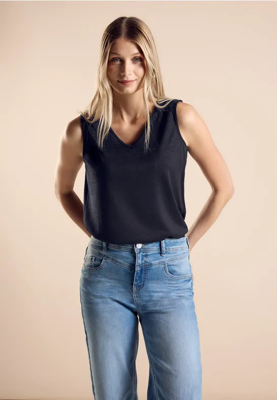 Street One Top Mit Stickerei