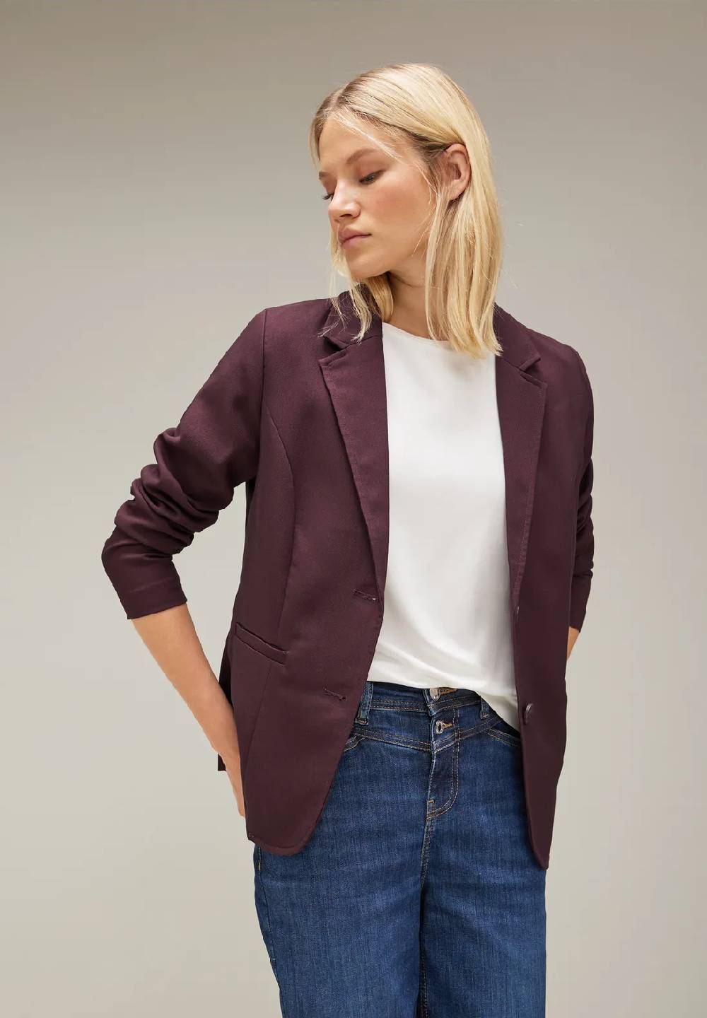 Street One Twill Blazer in Unifarbe - Style HANNI