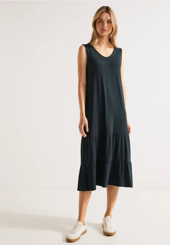 Street One Unifarbenes Jerseykleid
