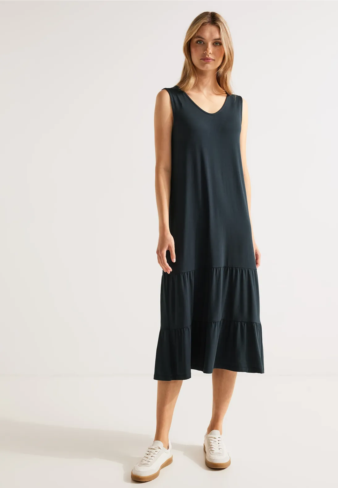 Street One Unifarbenes Jerseykleid