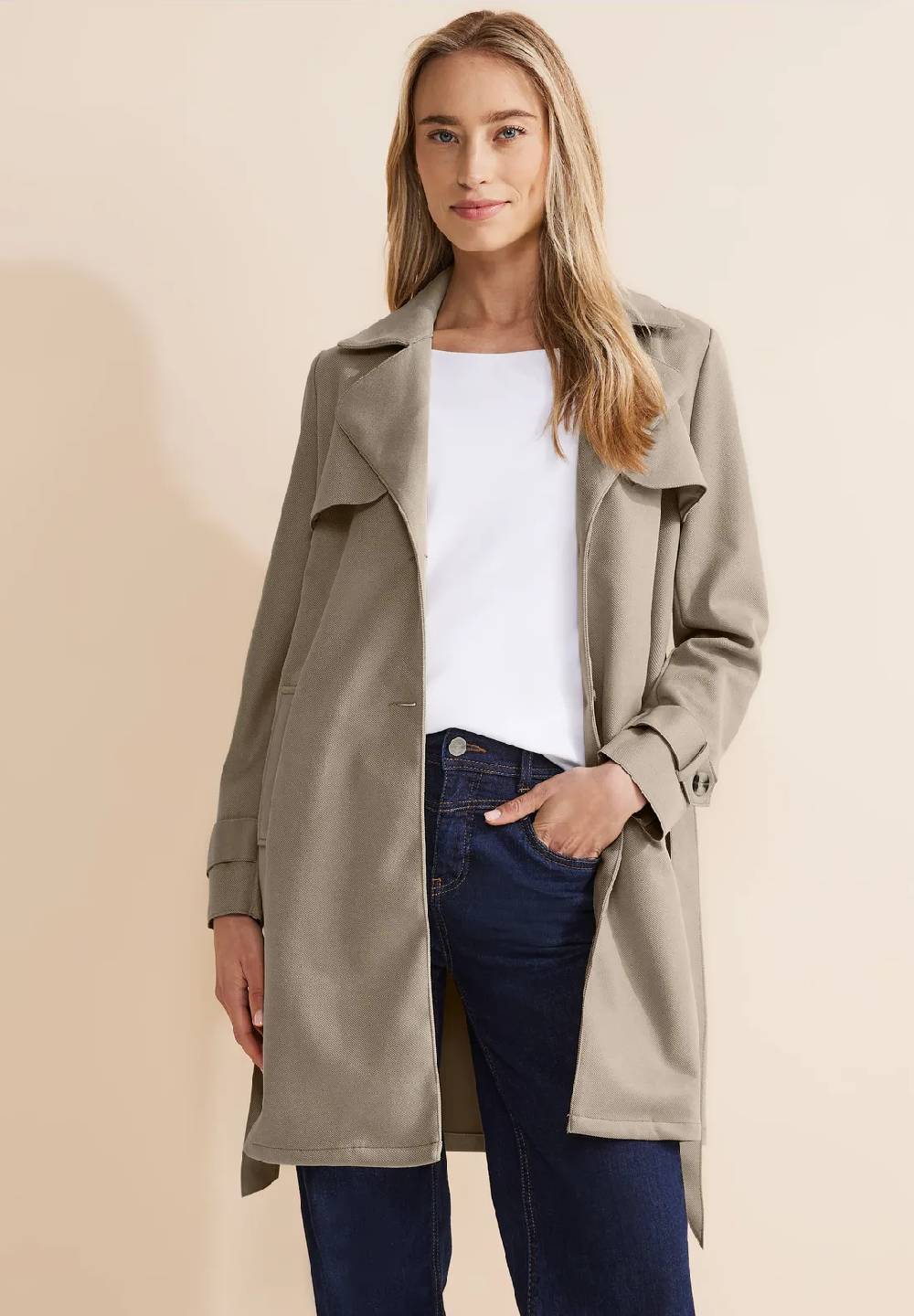 Street One Velours Trenchcoat