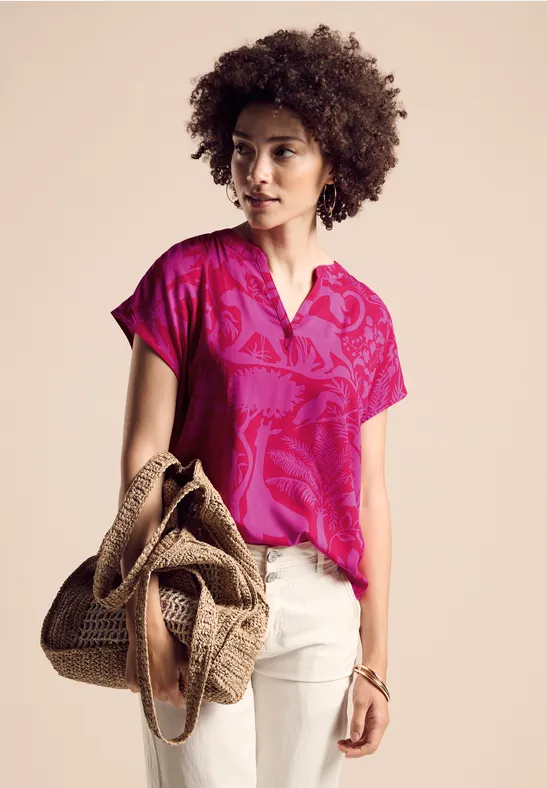 Street One Viskose Bluse Mit Print