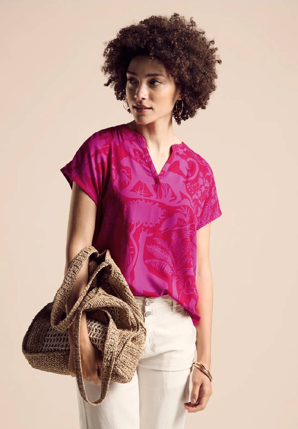 Street One Viskose Bluse mit Print