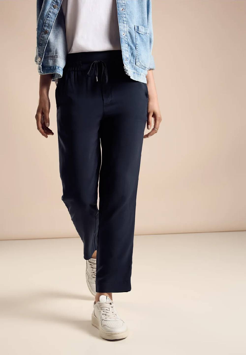 Street One Viskose Hose in Unifarbe - Style BONNY